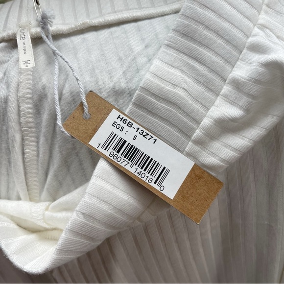 Hello Nite eggshell white ribbed super soft and cozy lounge pants straight fit - Picture 6 of 7